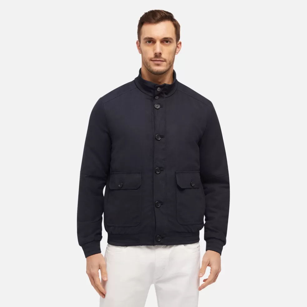 Respira™ | Chaquetas bomber | Geox BLAINEY HOMBRE - CHAQUETAS BOMBER de hombre azul medianoche