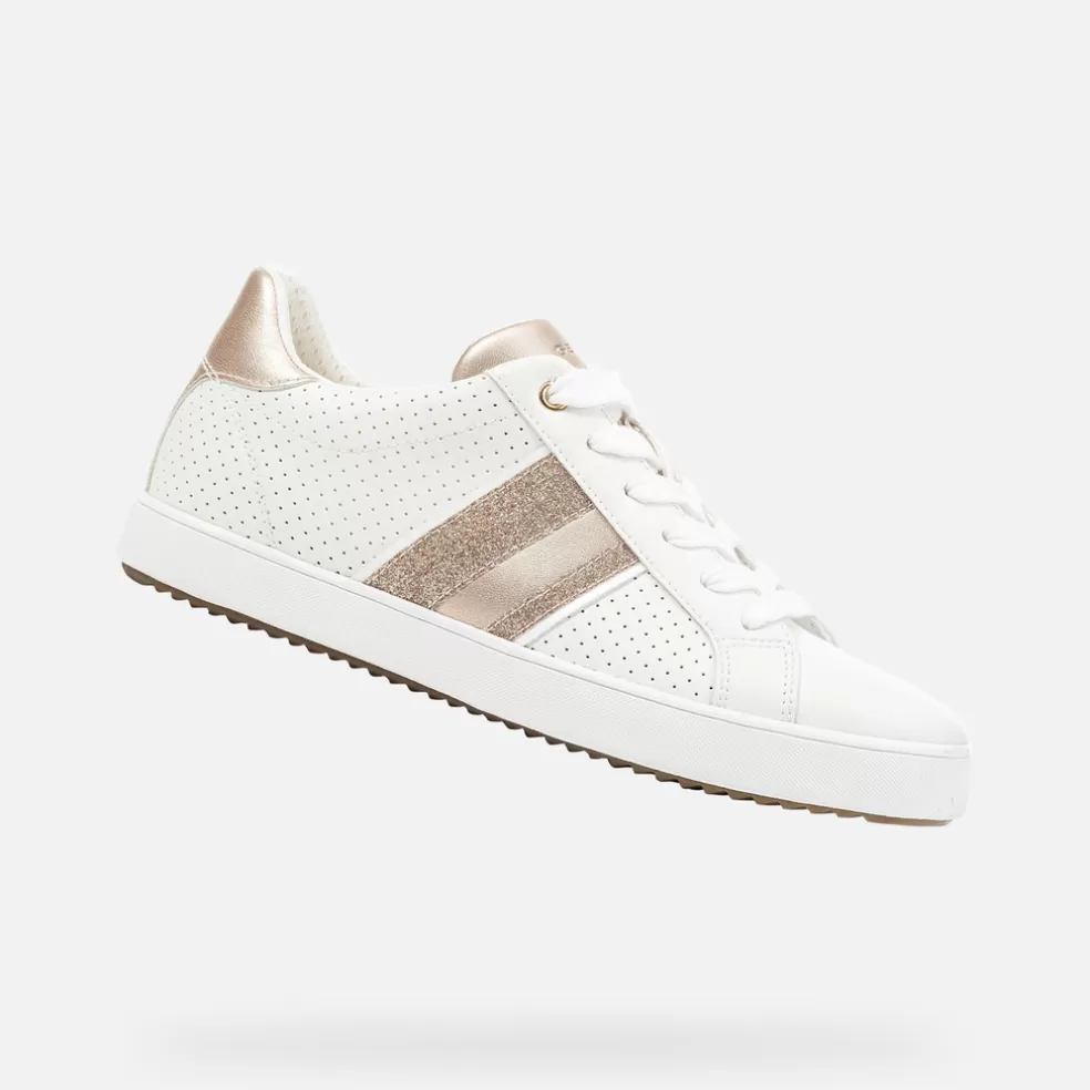 Respira™ | Sneakers | Geox BLOMIEE MUJER - SNEAKERS de mujer blanco/dorado claro