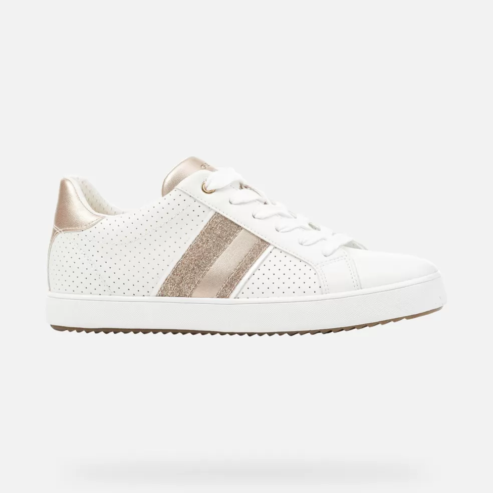 Respira™ | Sneakers | Geox BLOMIEE MUJER - SNEAKERS de mujer blanco/dorado claro