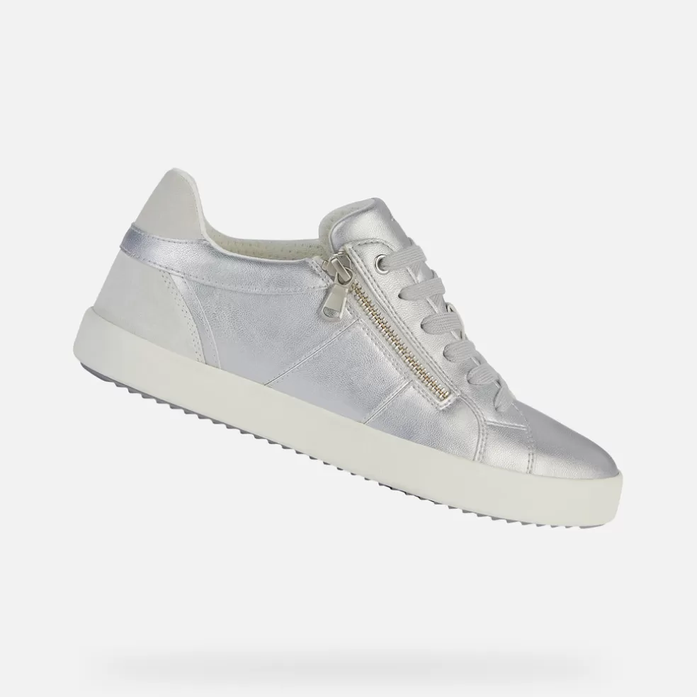 Respira™ | Sneakers | Geox BLOMIEE MUJER - SNEAKERS de mujer plateado/blanco lechoso