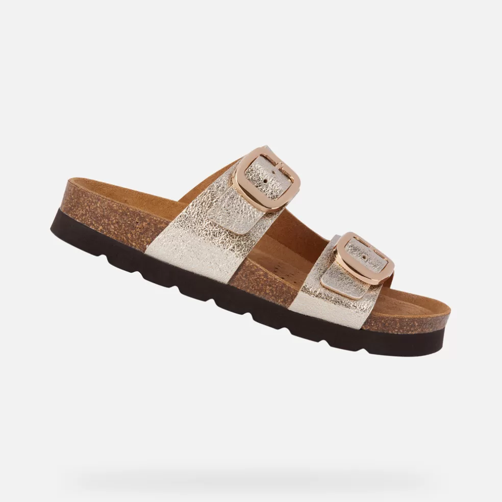 Respira™ | Sandalias | Geox BRIONIA HIGH MUJER - SANDALIAS de mujer dorado claro