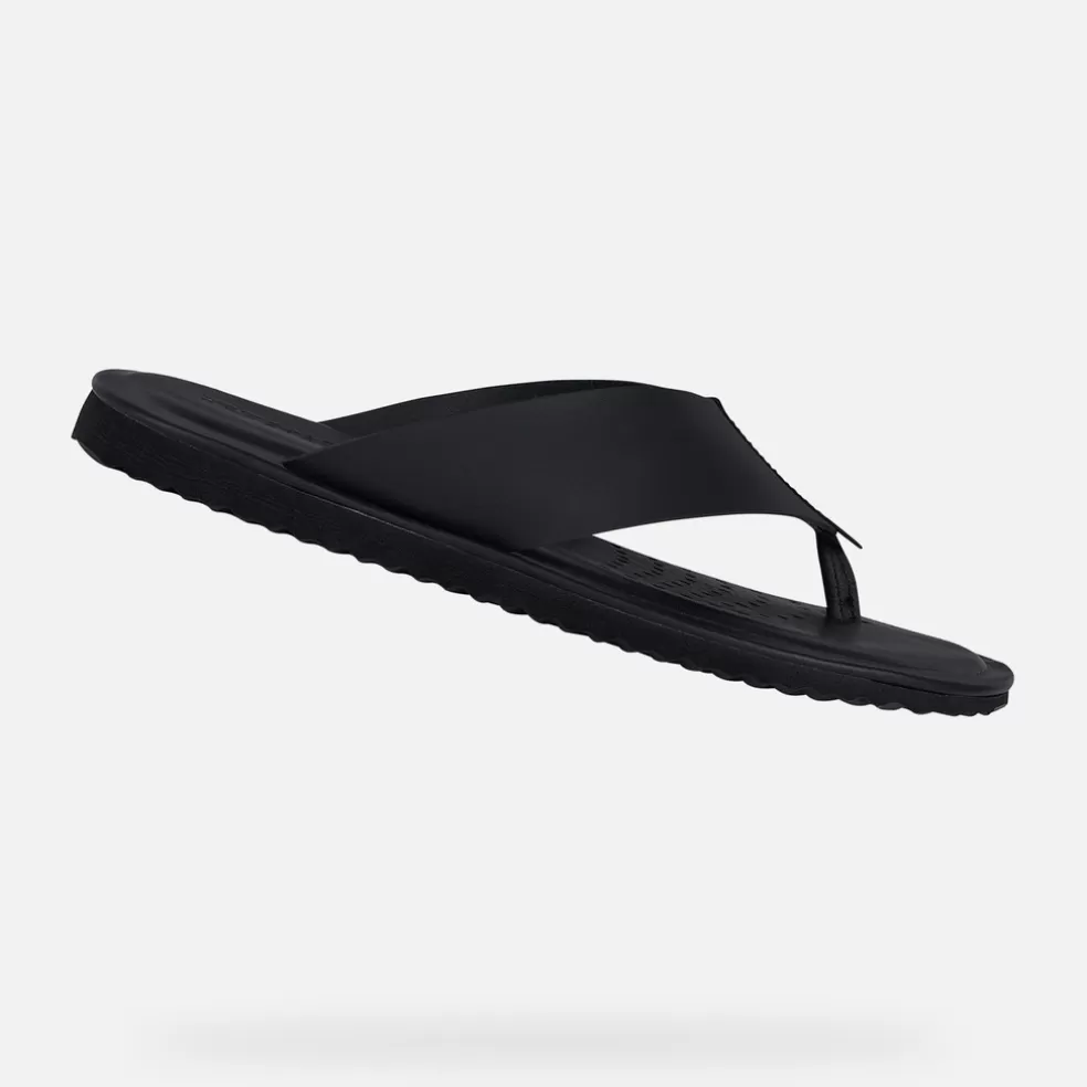 Respira™ | Zapatillas de casa y pantuflas | Geox ERICE HOMBRE - ZAPATILLAS DE CASA Y PANTUFLAS de hombre negro