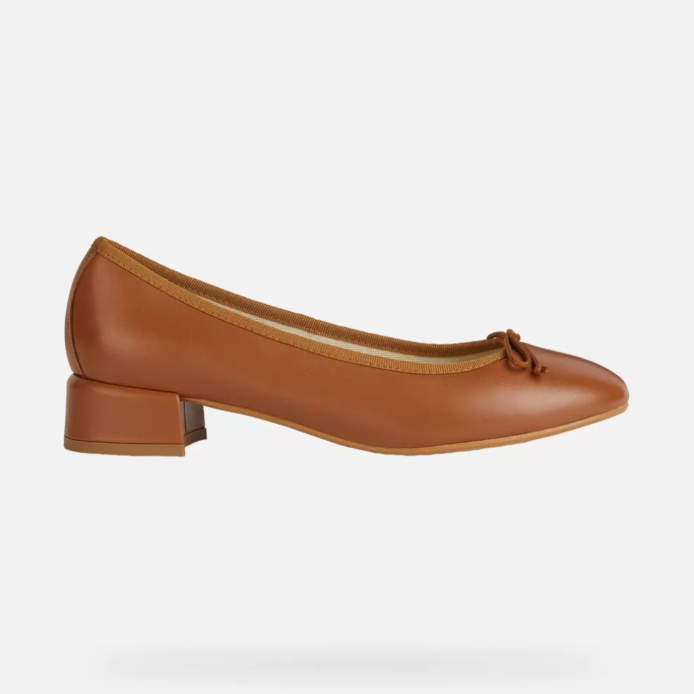 Respira™ | Zapatos con tacón | Geox FLORETIA MUJER - DÉCOLLETÉ de mujer ocre