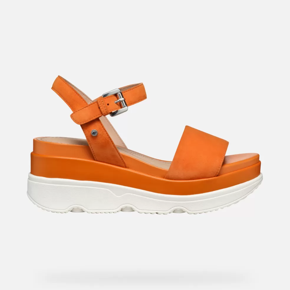 Respira™ | Zapatos con plataforma | Geox GARDENIA MUJER - SANDALIAS de mujer naranja