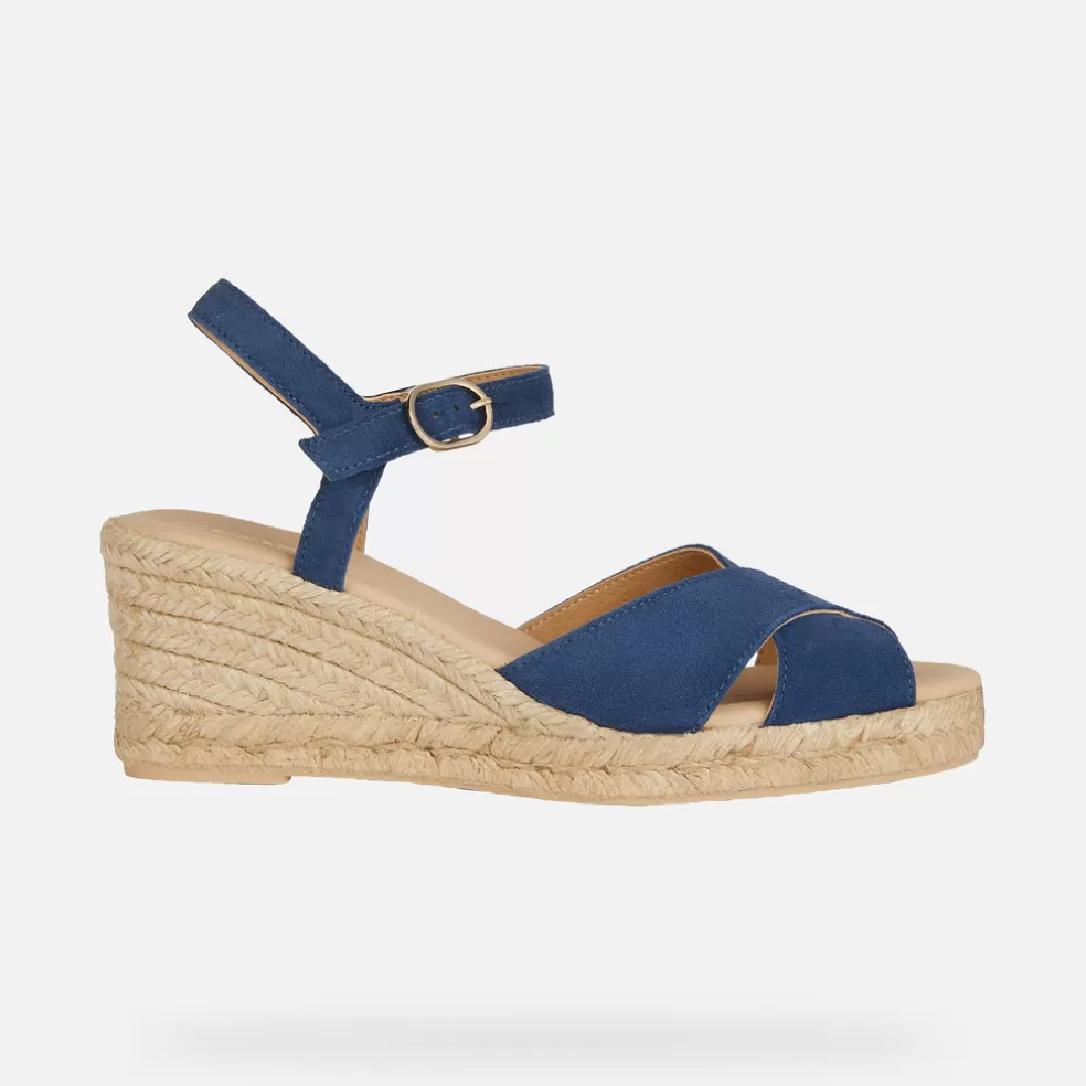 Respira™ | Zapatos con plataforma | Geox GELSA LOW MUJER - SANDALIAS de mujer azul marino