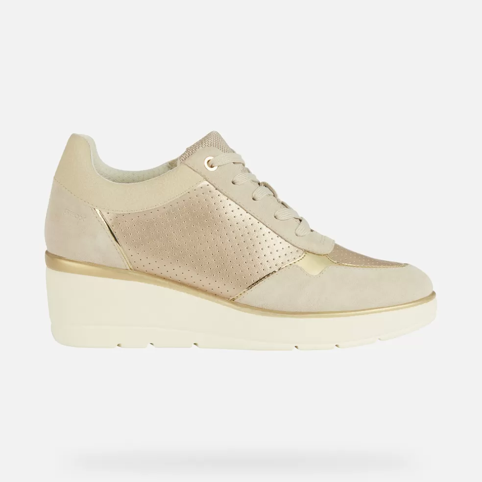 Respira™ | Zapatos con plataforma | Geox ILDE MUJER - SNEAKERS de mujer champán/beige claro