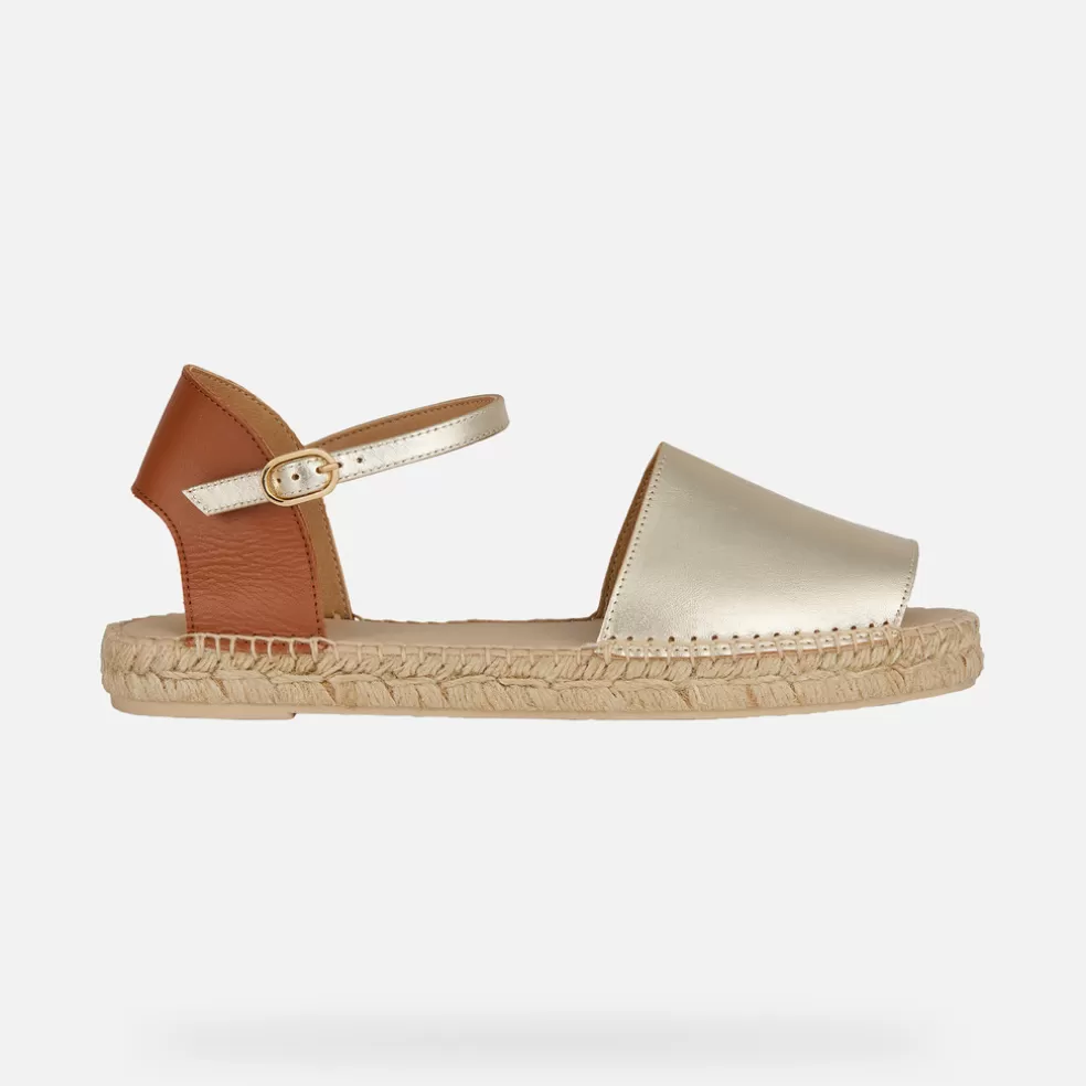 Respira™ | Sandalias | Geox LAMPEDUSA MUJER - SANDALIAS de mujer dorado/coñac