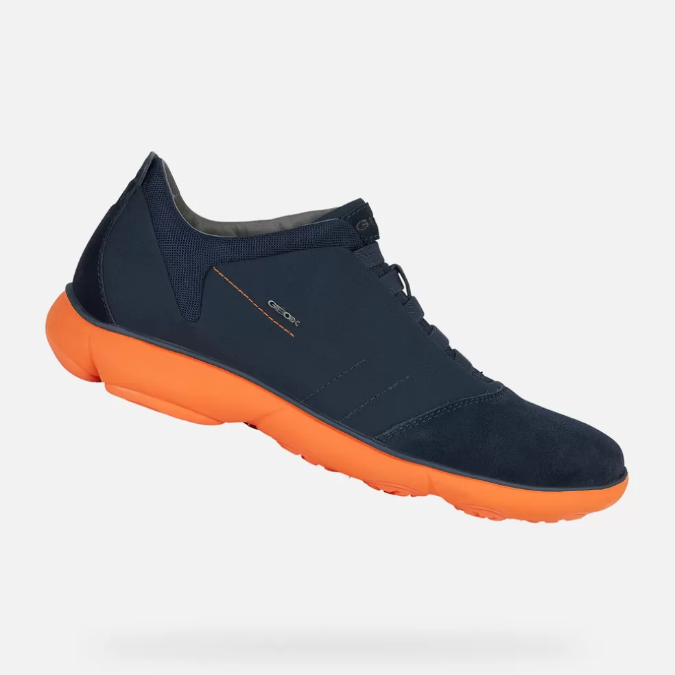 Nebula™ | Slip on | Geox NEBULA HOMBRE - SLIP ON de hombre azul marino/naranja