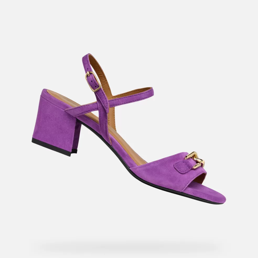 Respira™ | Zapatos con tacón | Geox NEW ERAKLIA 50 MUJER - SANDALIAS de mujer violeta