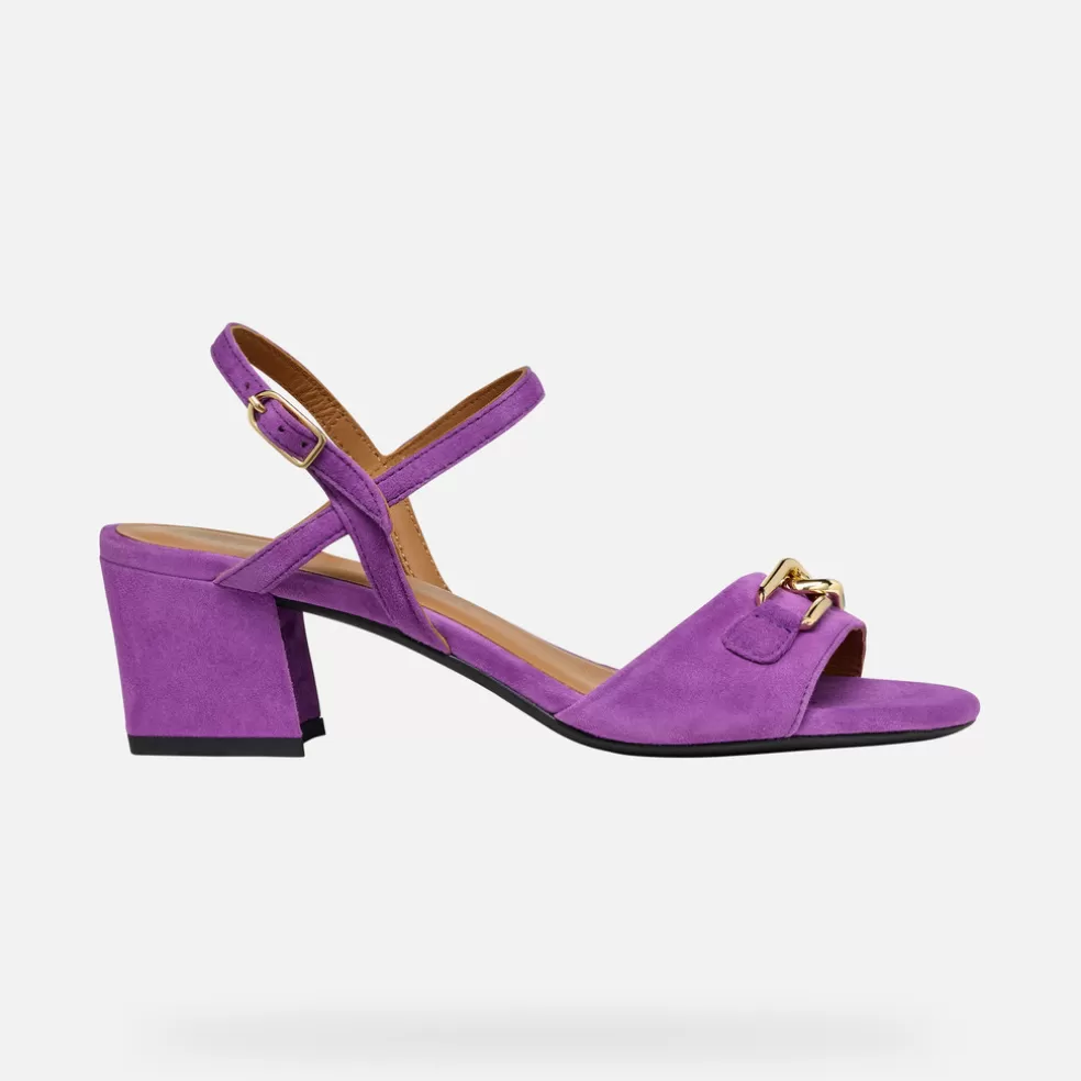 Respira™ | Zapatos con tacón | Geox NEW ERAKLIA 50 MUJER - SANDALIAS de mujer violeta