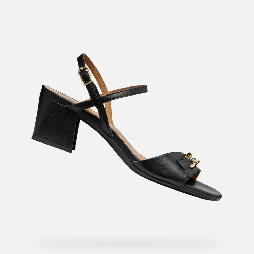 Respira™ | Zapatos con tacón | Geox NEW ERAKLIA 50 MUJER - SANDALIAS de mujer negro