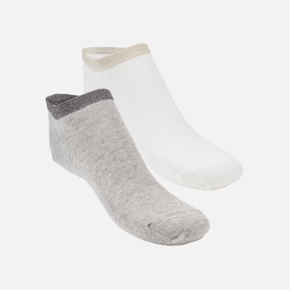 Calcetines | Geox PACK CALCETINES 2 PARES MUJER - CALCETINES de mujer gris/blanco