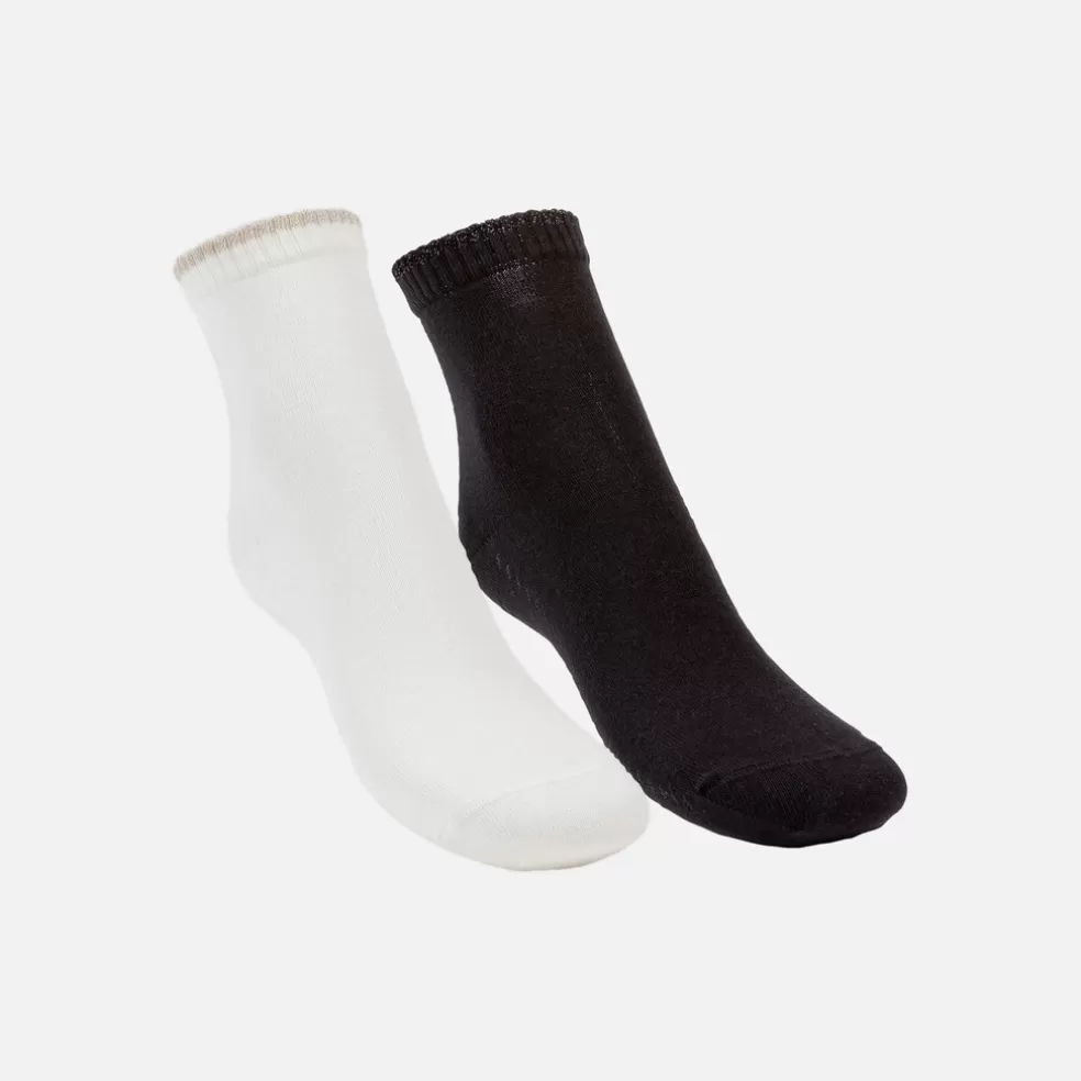 Calcetines | Geox PACK CALCETINES 2 PARES MUJER - CALCETINES de mujer negro/blanco lechoso