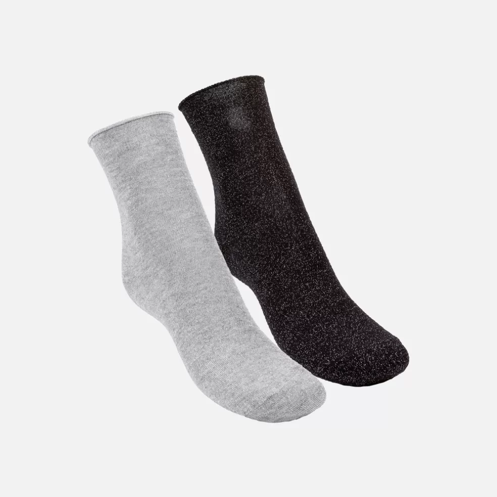 Calcetines | Geox PACK CALCETINES 2 PARES MUJER - CALCETINES de mujer negro/gris