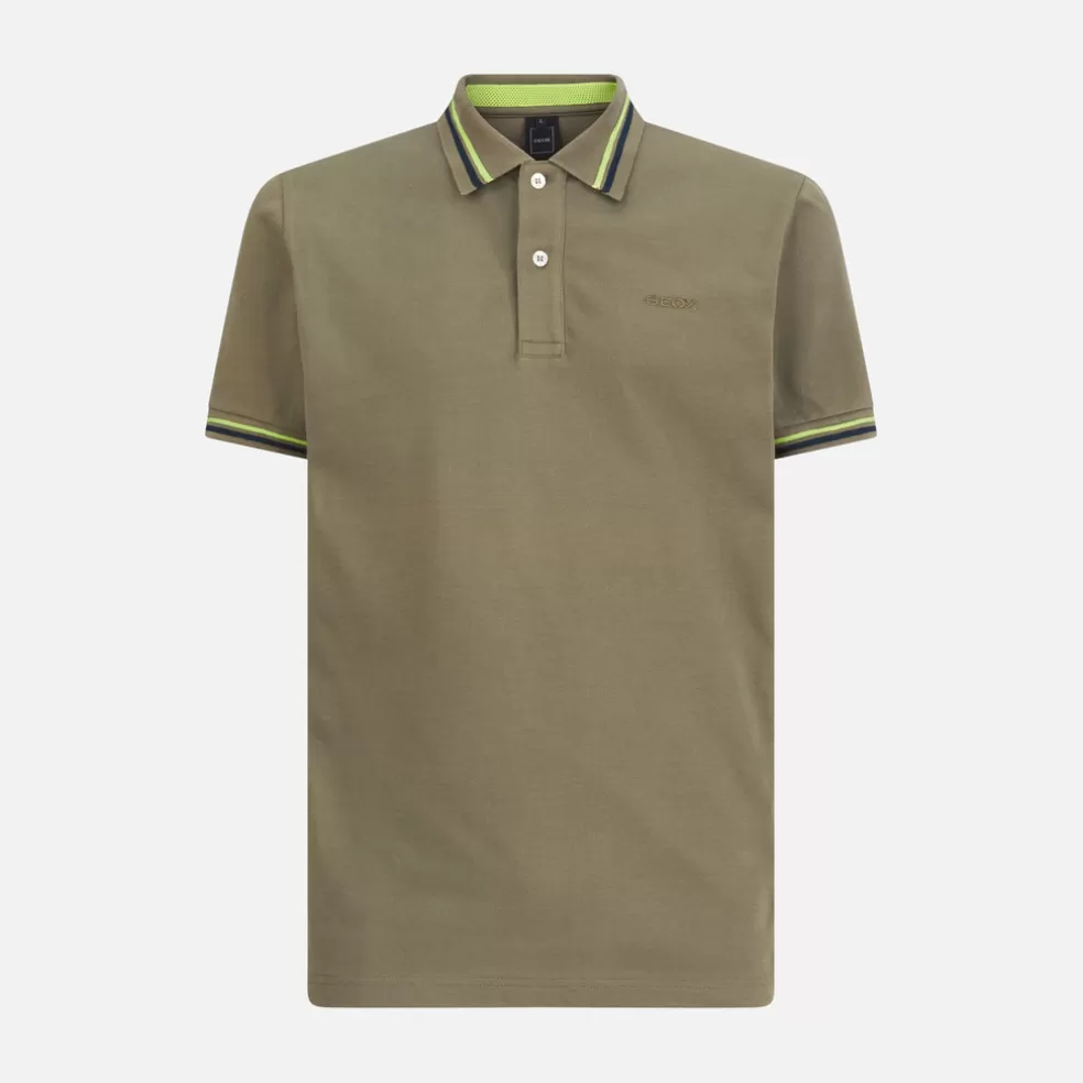 Camisetas y polos | Geox POLO HOMBRE - CAMISETAS Y POLOS de hombre verde oliva oscuro