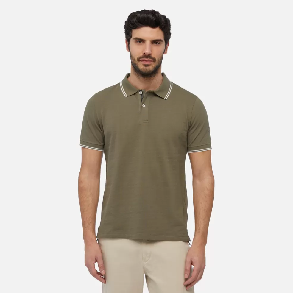 Camisetas y polos | Geox POLO HOMBRE - CAMISETAS Y POLOS de hombre verde oliva oscuro