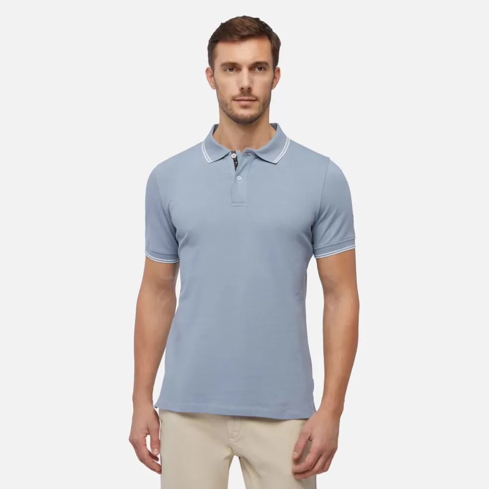 Camisetas y polos | Geox POLO HOMBRE - CAMISETAS Y POLOS de hombre azul empolvado