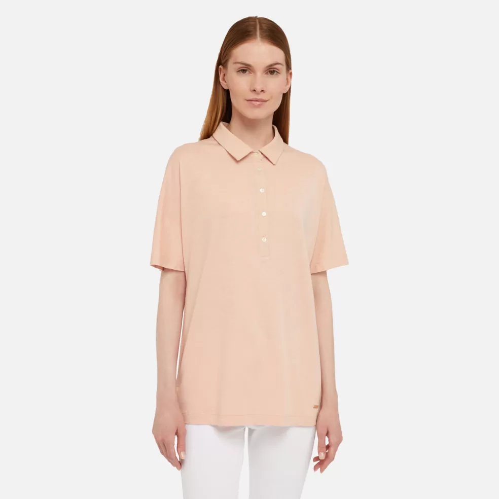 Camisetas y polos | Geox POLO MUJER - CAMISETAS Y POLOS de mujer rosa claro pastel