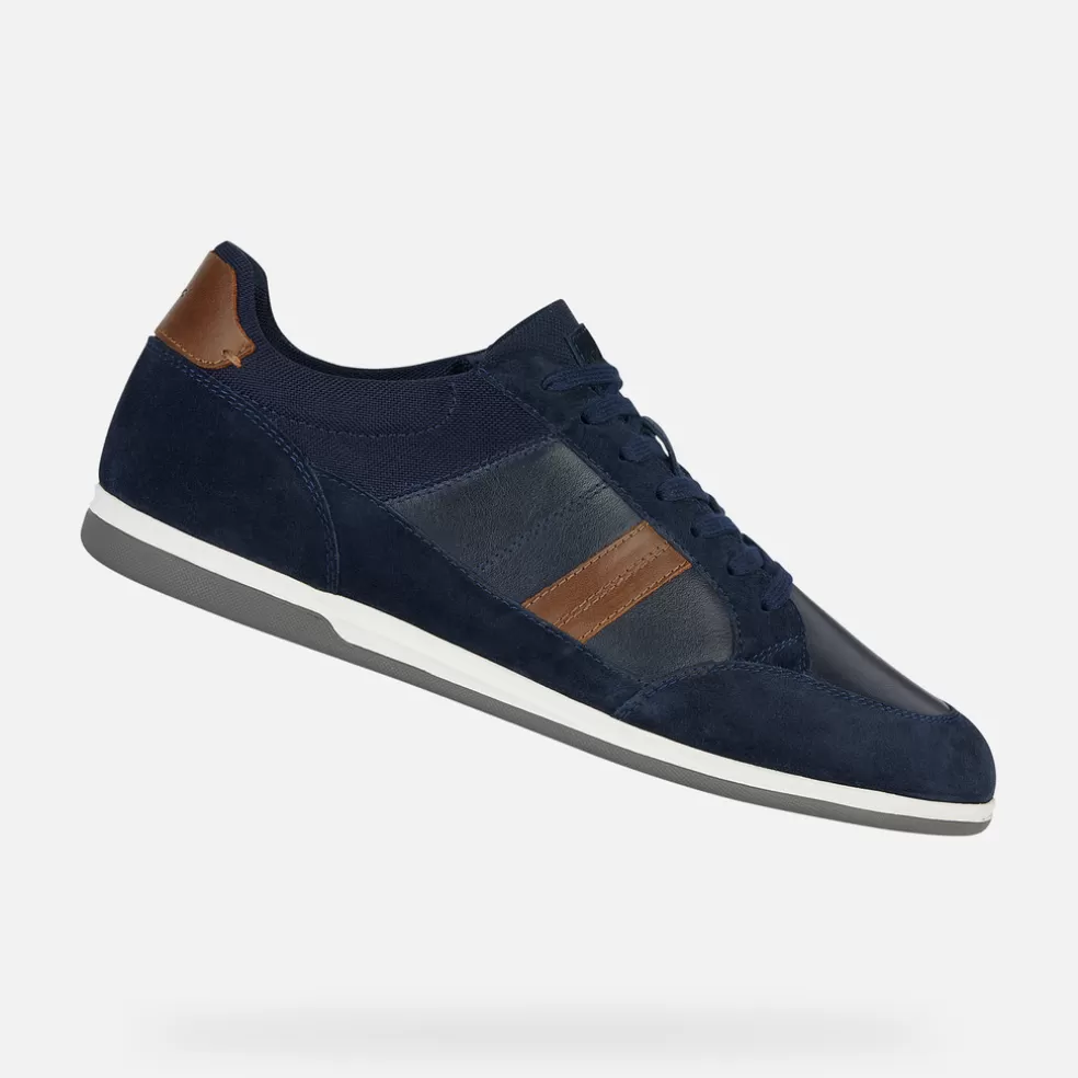 Respira™ | Sneakers | Geox RENAN HOMBRE - SNEAKERS de hombre azul marino/marrón claro