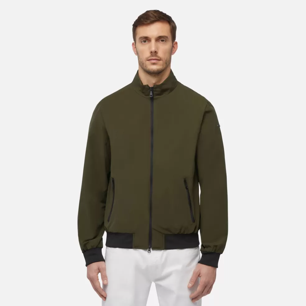 Respira™ | Chaquetas bomber | Geox RIETI HOMBRE - CHAQUETAS BOMBER de hombre verde militar