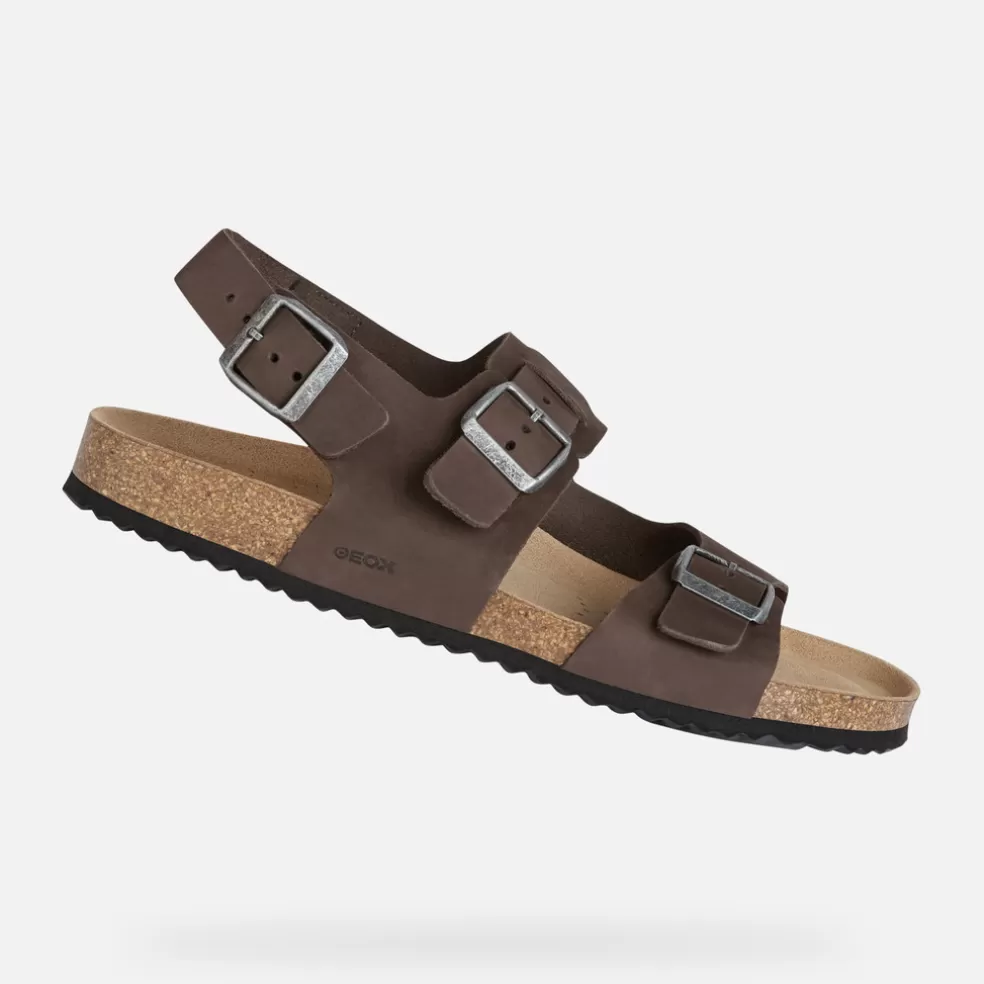 Respira™ | Sandalias | Geox SANDAL GHITA HOMBRE - SANDALIAS de hombre marrón oscuro