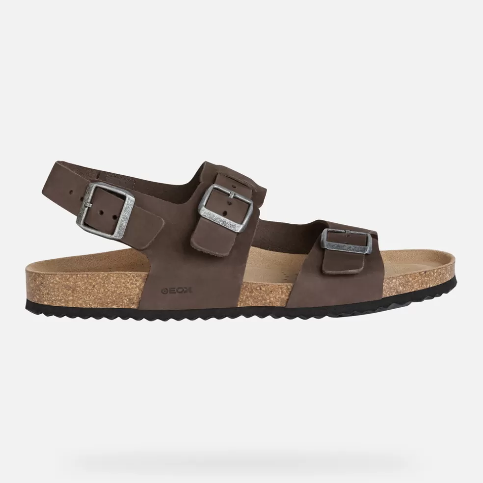 Respira™ | Sandalias | Geox SANDAL GHITA HOMBRE - SANDALIAS de hombre marrón oscuro