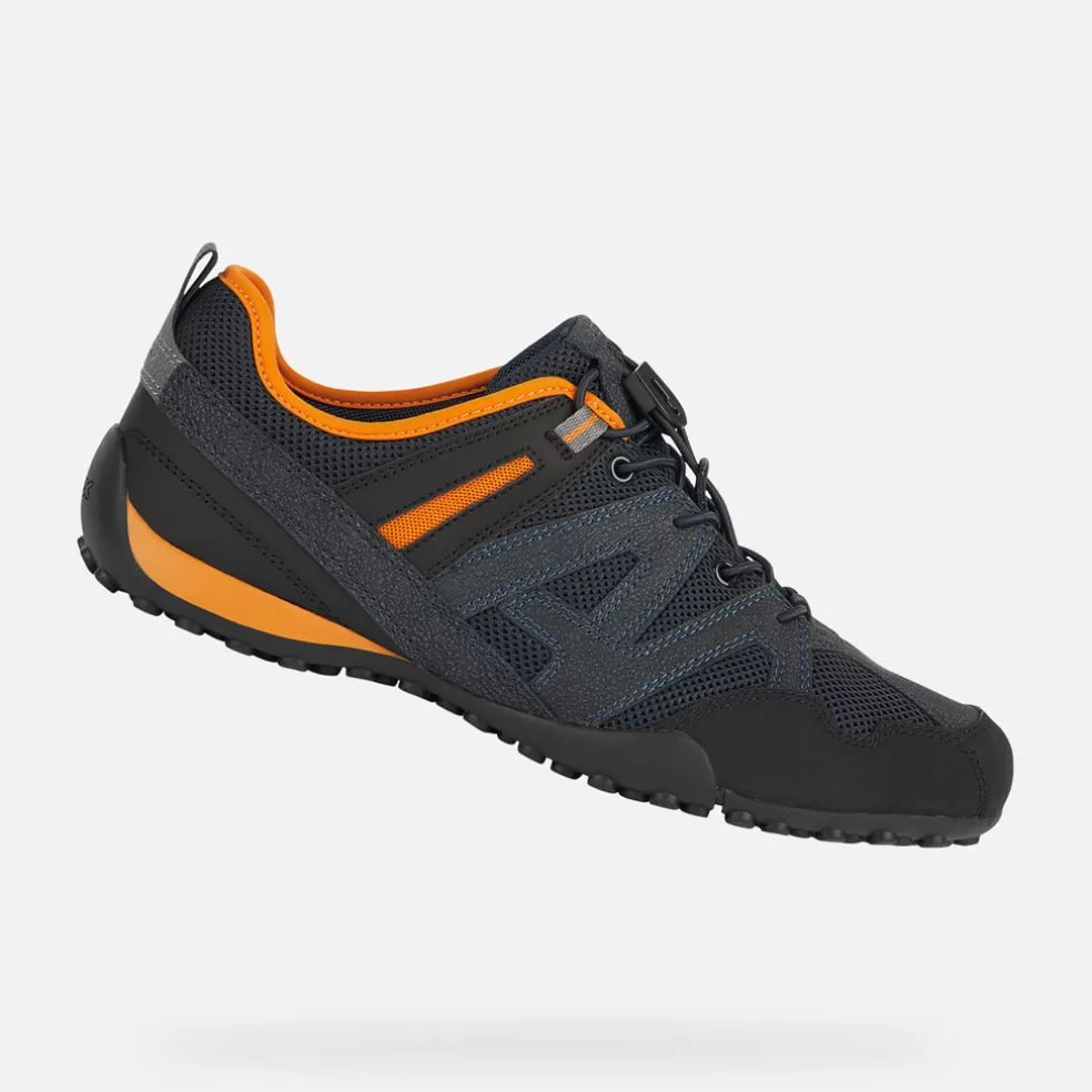 Respira™ | Sneakers | Geox SNAKE HOMBRE - SNEAKERS de hombre azul marino/naranja