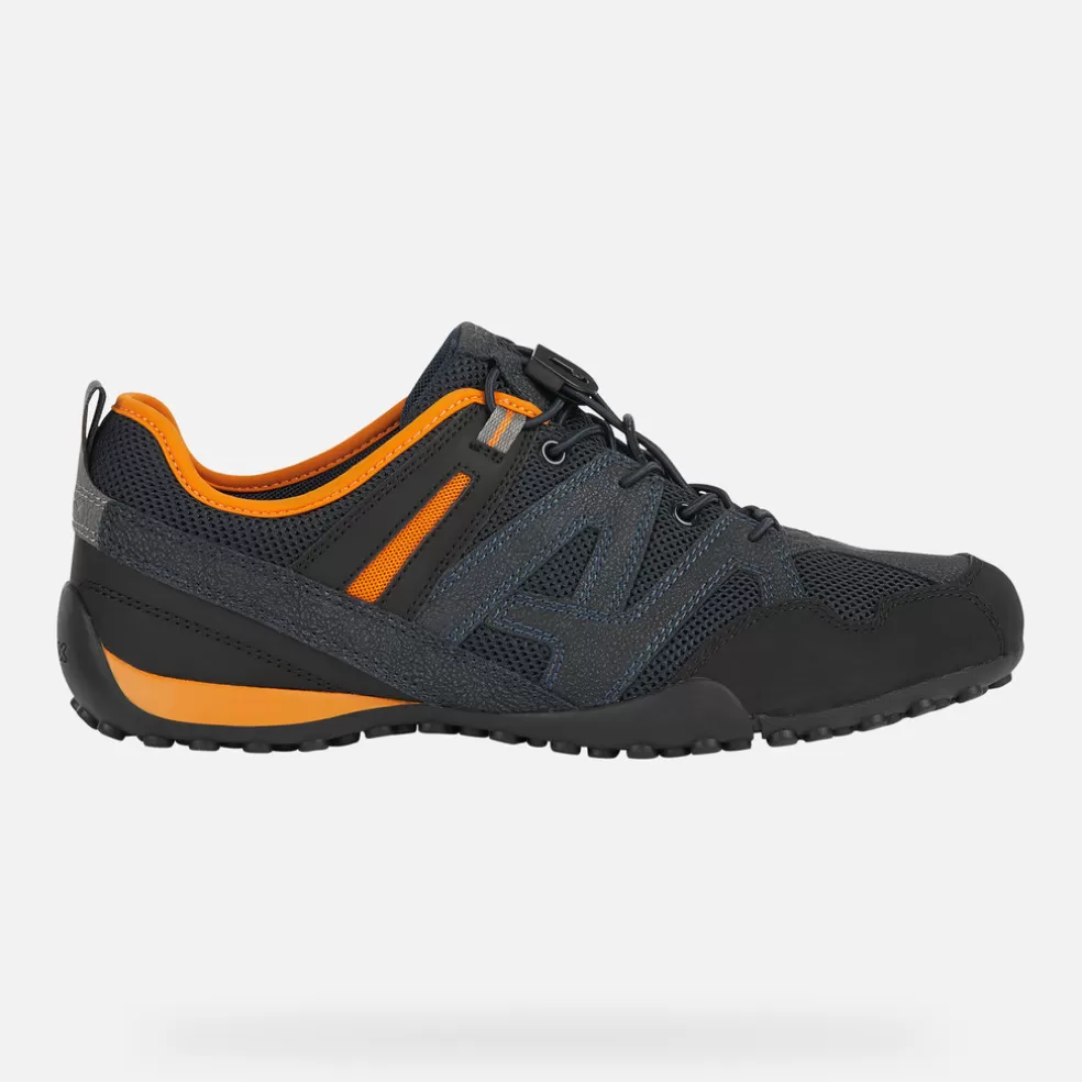 Respira™ | Sneakers | Geox SNAKE HOMBRE - SNEAKERS de hombre azul marino/naranja