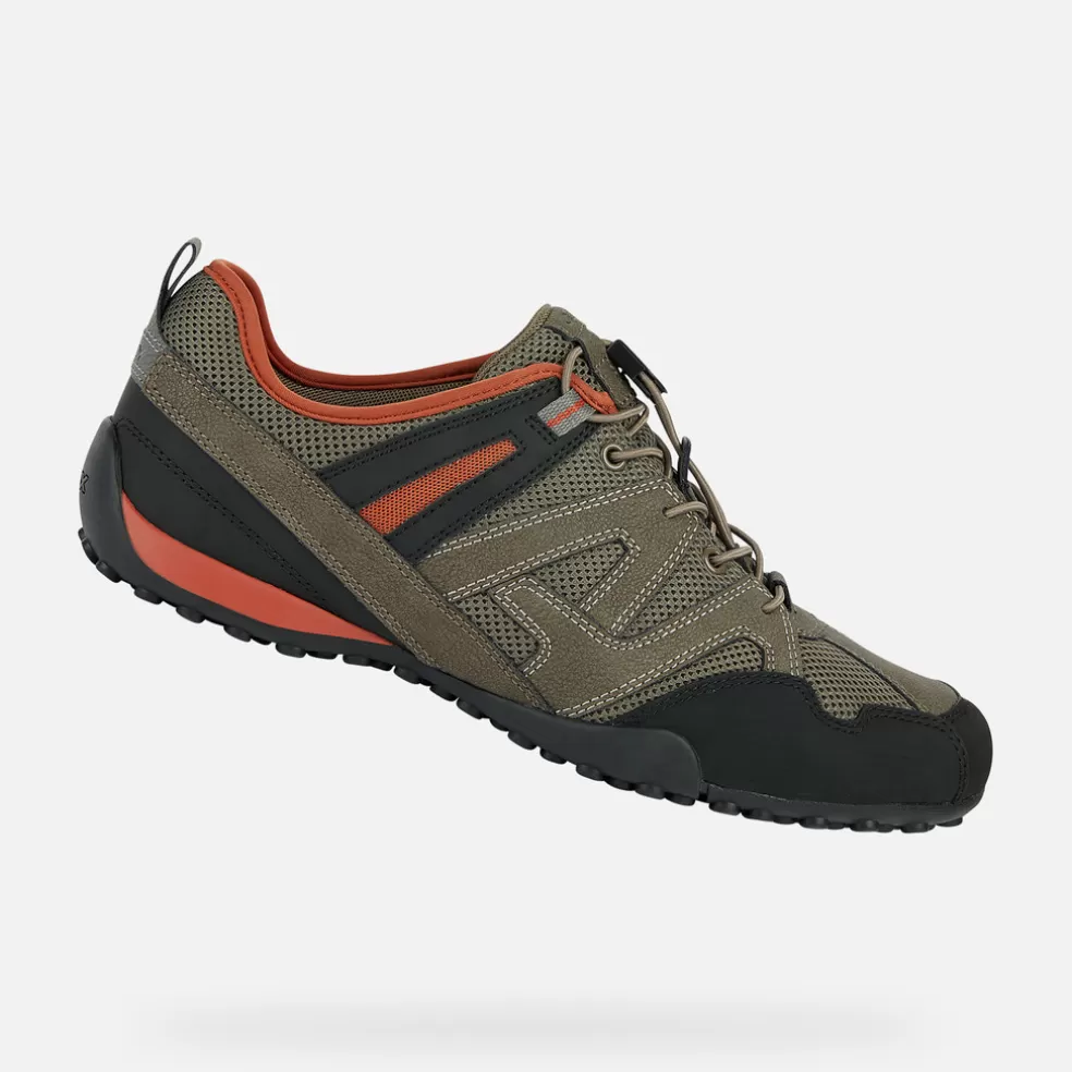 Respira™ | Sneakers | Geox SNAKE HOMBRE - SNEAKERS de hombre gris pardo/teja