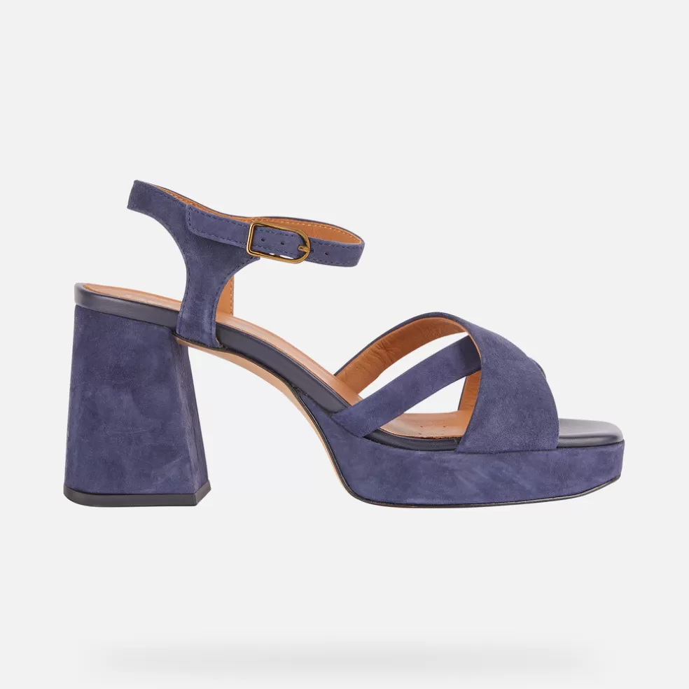 Respira™ | Zapatos con tacón | Geox SOLEDEA MUJER - SANDALIAS de mujer azul marino