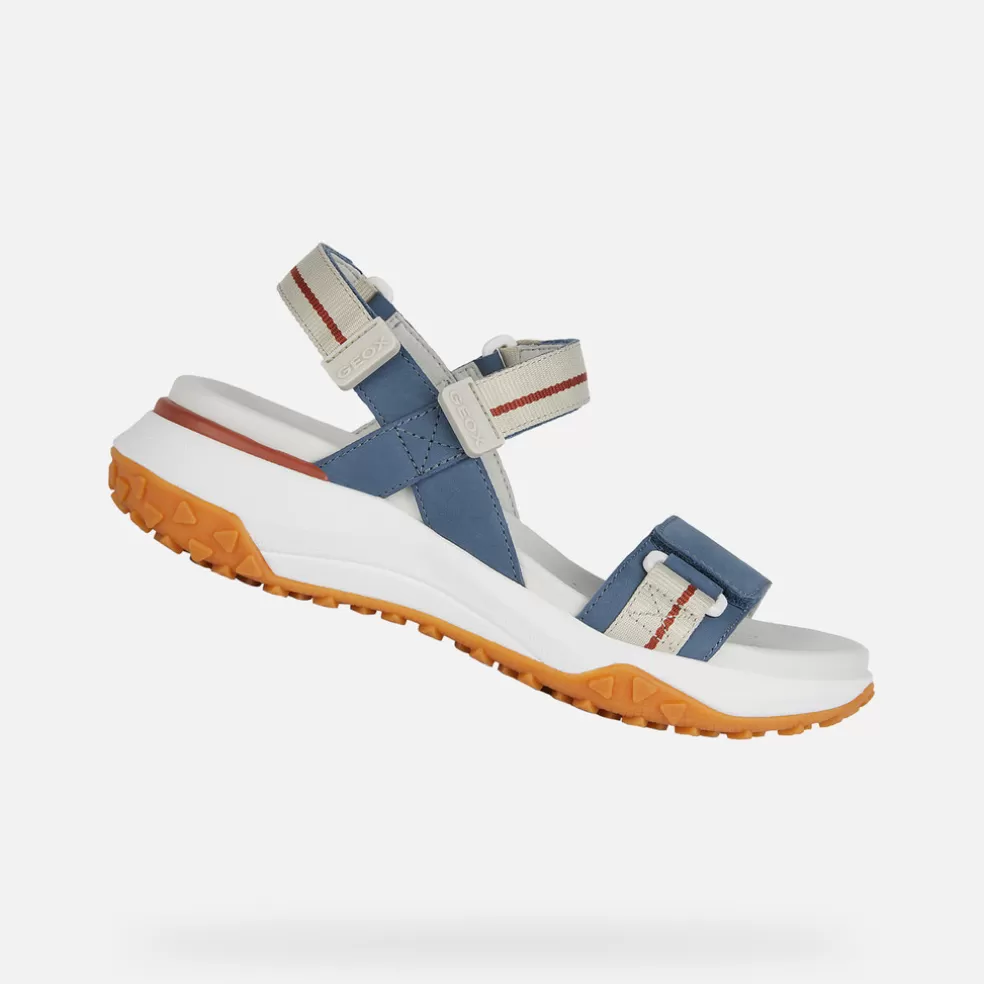 Respira™ | Sandalias | Geox SORAPIS + GRIP MUJER - SANDALIAS de mujer azul colombino/blanco lechoso