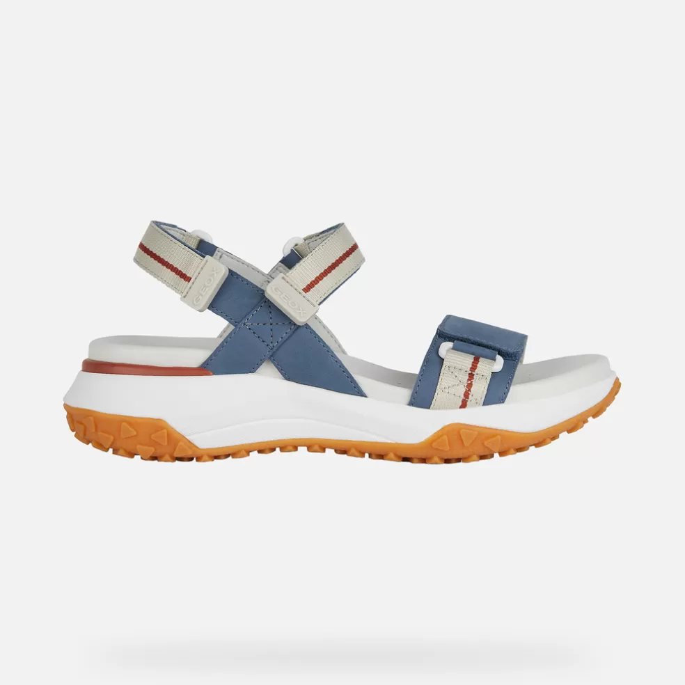 Respira™ | Sandalias | Geox SORAPIS + GRIP MUJER - SANDALIAS de mujer azul colombino/blanco lechoso