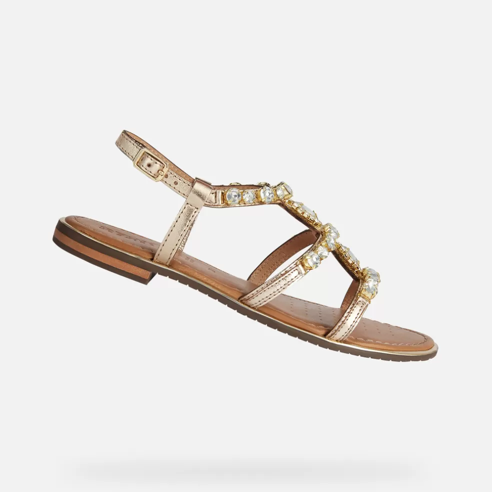 Respira™ | Sandalias | Geox SOZY PLUS MUJER - SANDALIAS de mujer dorado claro