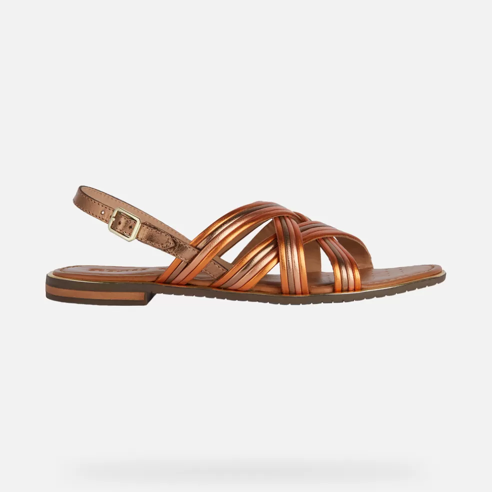 Respira™ | Sandalias | Geox SOZY PLUS MUJER - SANDALIAS de mujer bronce claro/naranja