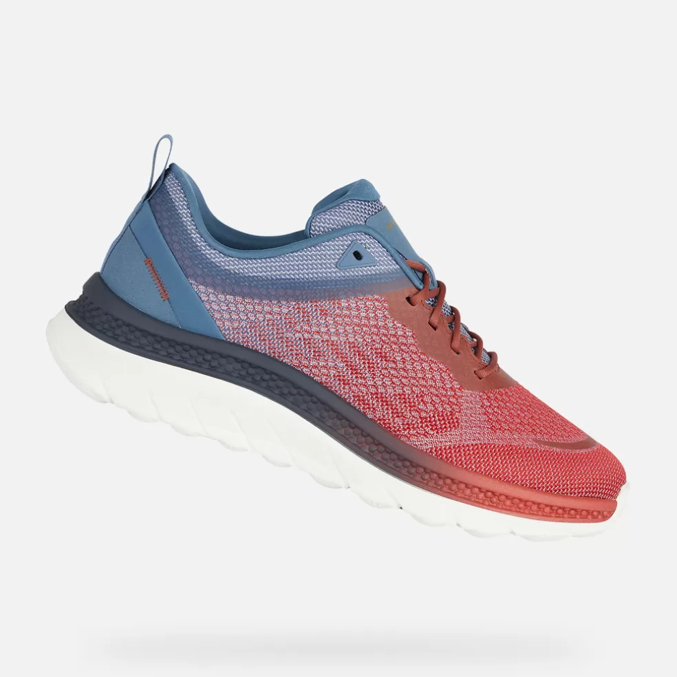 Spherica™ | Sneakers | Geox SPHERICA ACTIF X HOMBRE - SNEAKERS de hombre teja/azul colombino