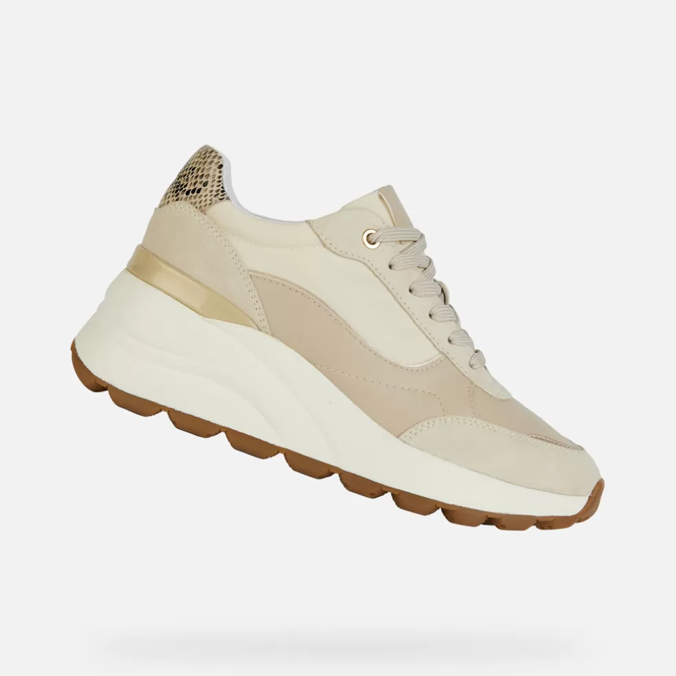 Spherica™ | Zapatos con plataforma | Geox SPHERICA EC13 MUJER - SNEAKERS de mujer beige claro