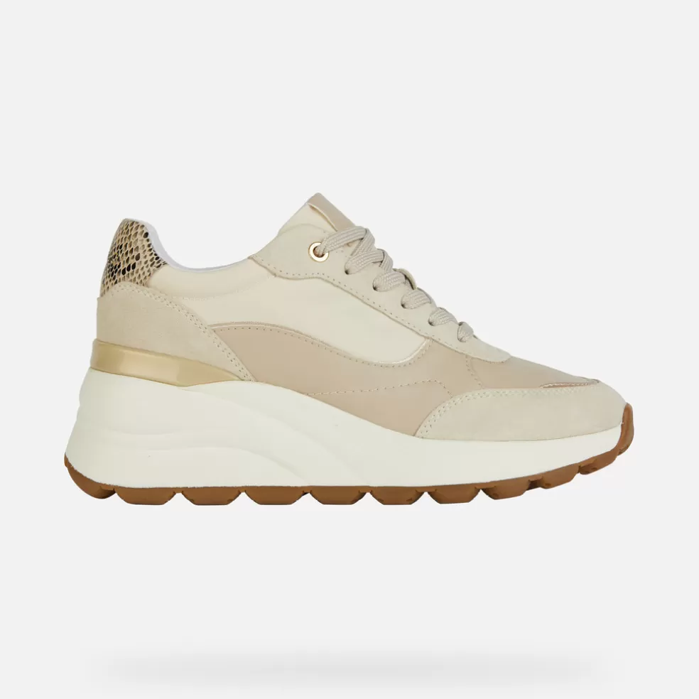 Spherica™ | Zapatos con plataforma | Geox SPHERICA EC13 MUJER - SNEAKERS de mujer beige claro