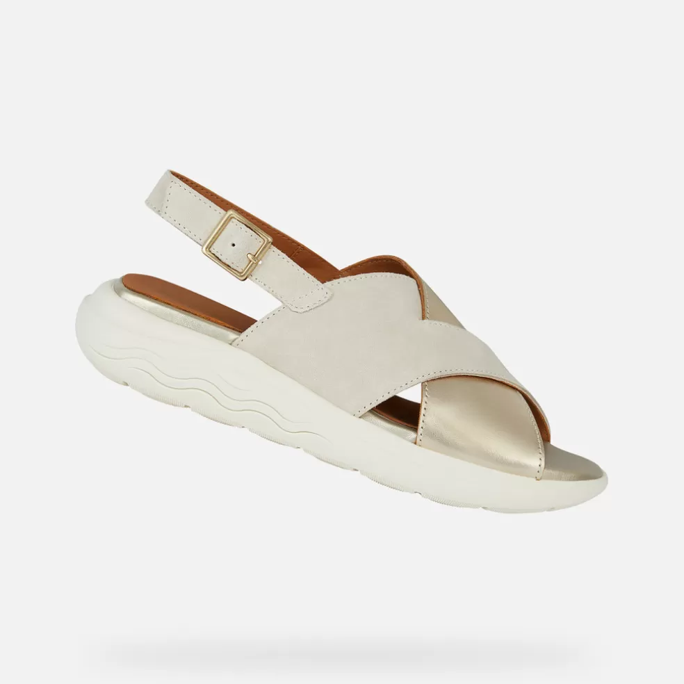 Spherica™ | Sandalias | Geox SPHERICA EC5 MUJER - SANDALIAS de mujer beige claro/dorado claro