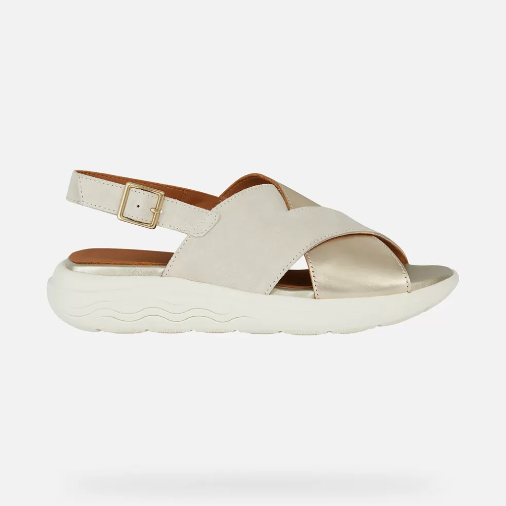 Spherica™ | Sandalias | Geox SPHERICA EC5 MUJER - SANDALIAS de mujer beige claro/dorado claro