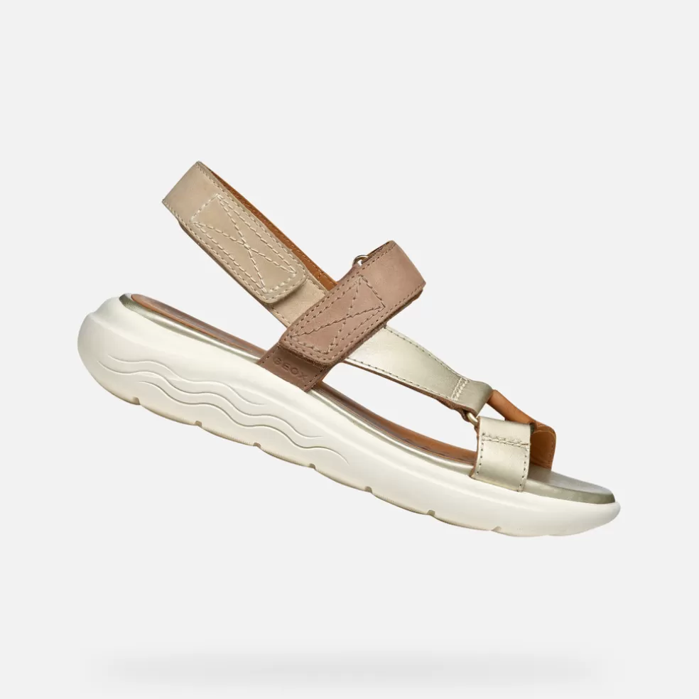 Spherica™ | Sandalias | Geox SPHERICA EC5W MUJER - SANDALIAS de mujer beige/dorado claro