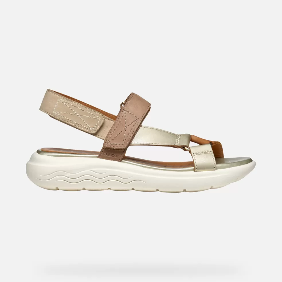 Spherica™ | Sandalias | Geox SPHERICA EC5W MUJER - SANDALIAS de mujer beige/dorado claro