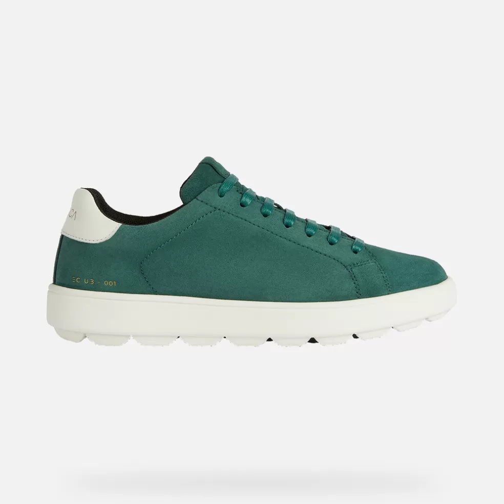 Spherica™ | Sneakers | Geox SPHERICA ECUB-1 MUJER - SNEAKERS de mujer verde oscuro/blanco