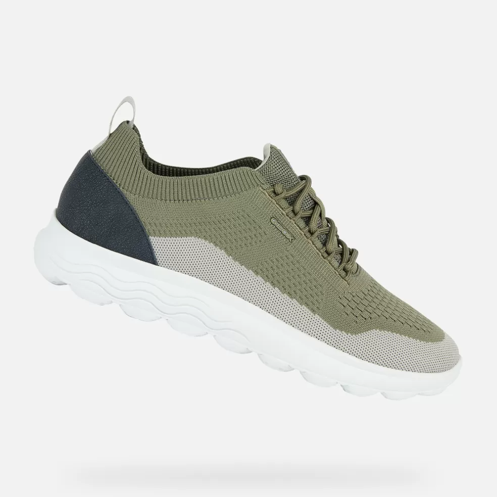 Spherica™ | Sneakers | Geox SPHERICA HOMBRE - SNEAKERS de hombre verde salvia/gris