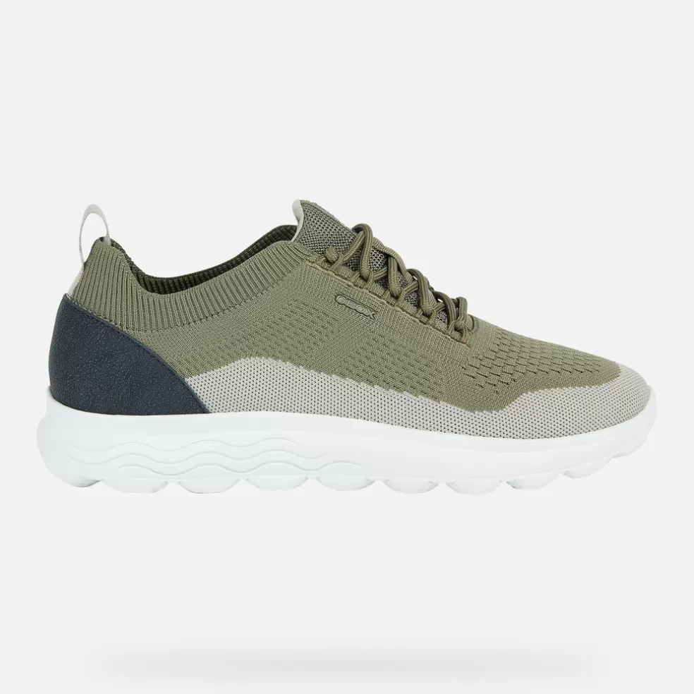 Spherica™ | Sneakers | Geox SPHERICA HOMBRE - SNEAKERS de hombre verde salvia/gris