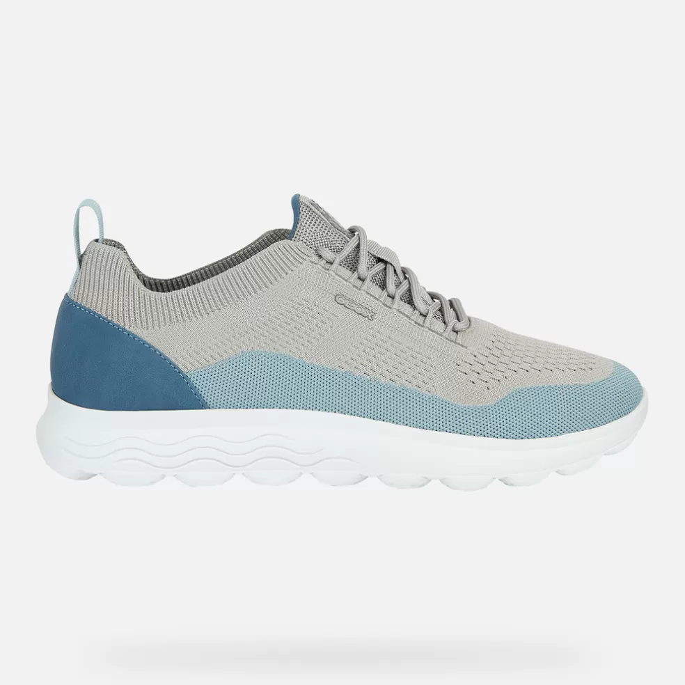 Spherica™ | Sneakers | Geox SPHERICA HOMBRE - SNEAKERS de hombre gris/celeste claro