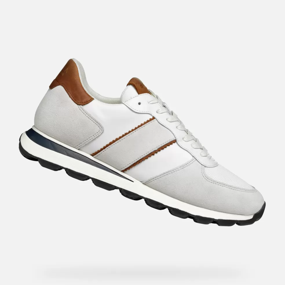 Spherica™ | Sneakers | Geox SPHERICA VSERIES HOMBRE - SNEAKERS de hombre blanco/coñac