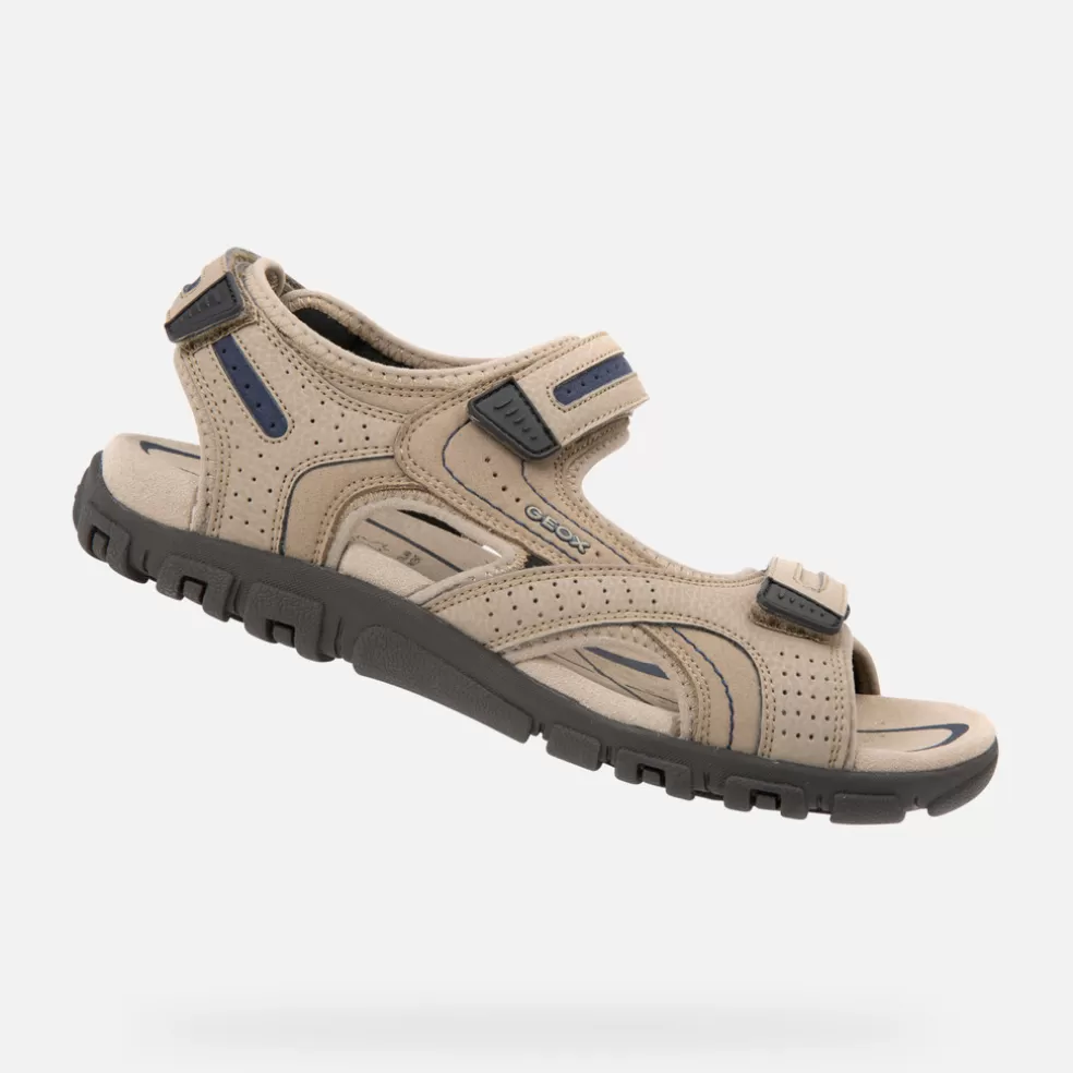 Respira™ | Sandalias | Geox STRADA HOMBRE - SANDALIAS de hombre beige/azul marino