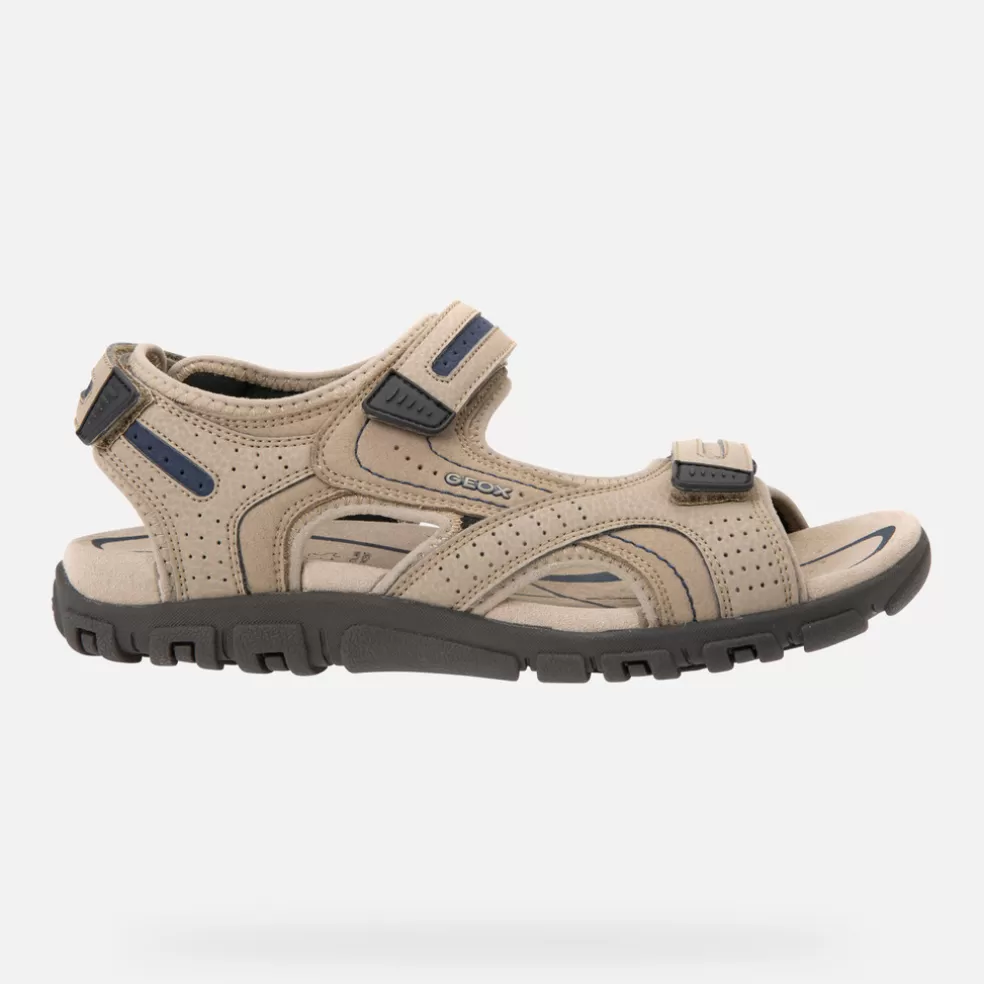 Respira™ | Sandalias | Geox STRADA HOMBRE - SANDALIAS de hombre beige/azul marino