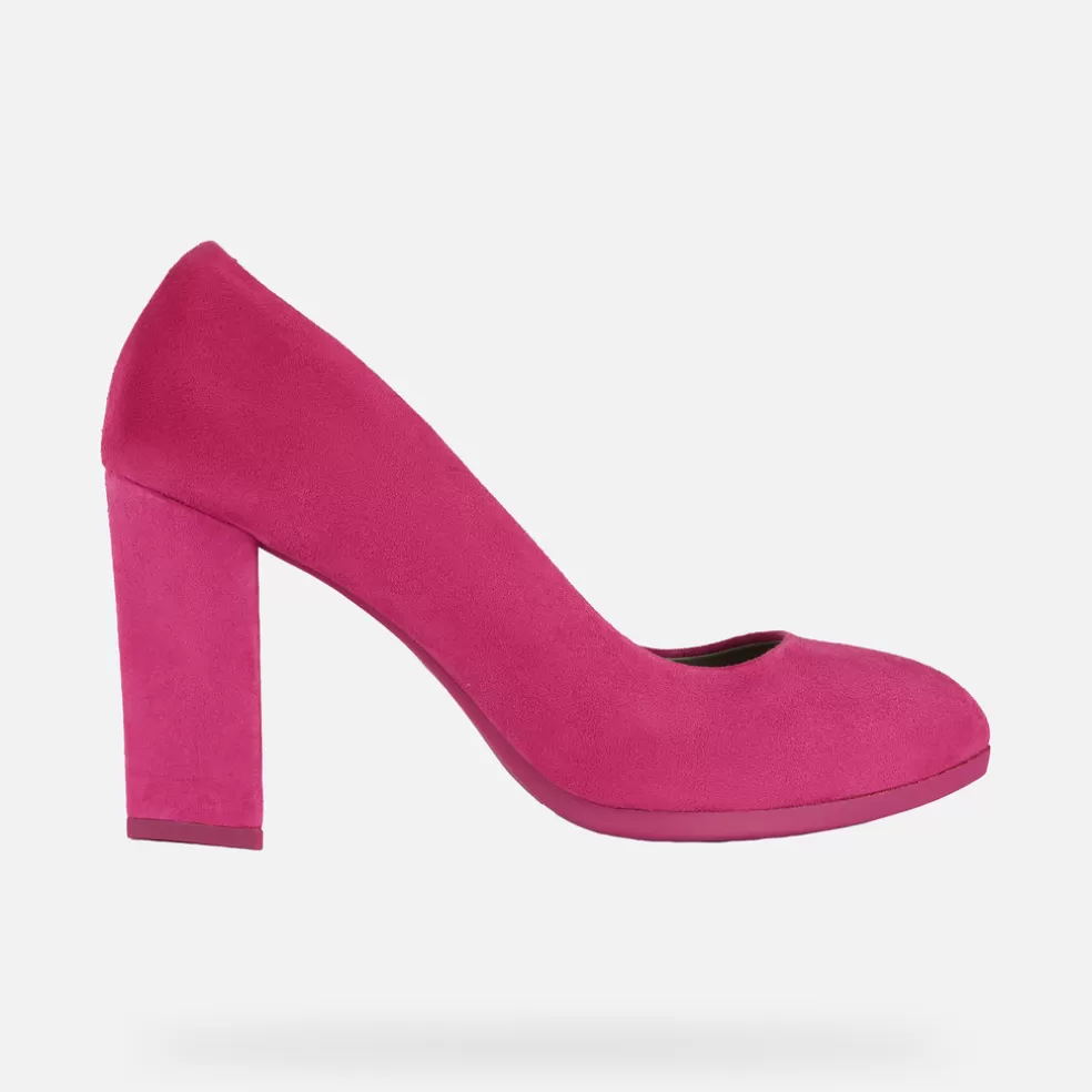 Respira™ | Zapatos con tacón | Geox WALK PLEASURE 90.1 MUJER - DÉCOLLETÉ de mujer fucsia