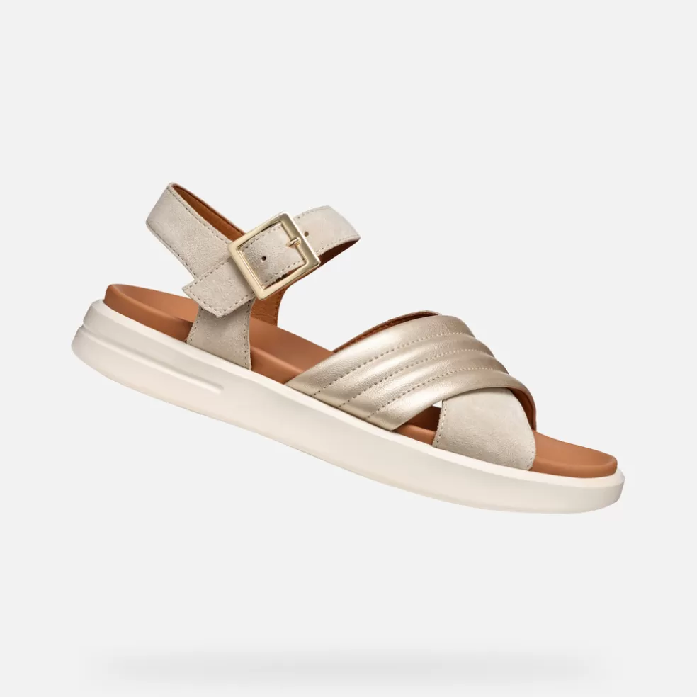 Respira™ | Sandalias | Geox XAND 2S MUJER - SANDALIAS de mujer gris pardo claro/oro claro